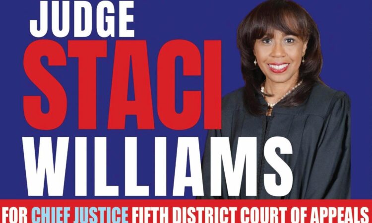 Judge Staci Williams today announced her decision to run for the open Chief Justice seat on the 5th District Court of Appeals in the March 2024 Democratic Primary. In making her announcement, Judge Williams noted […]